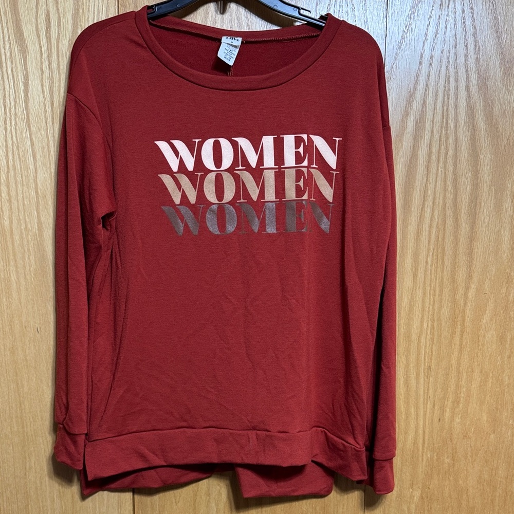 Sew In Love Rust Graphic Lightweight Sweatshirt